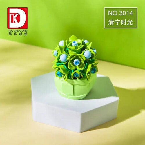 Bộ lắp ghép chậu cây cảnh mini DK 3014, đồ chơi mô hình trang trí bàn làm việc cho bé gái 8 tuổi, giá rẻ.