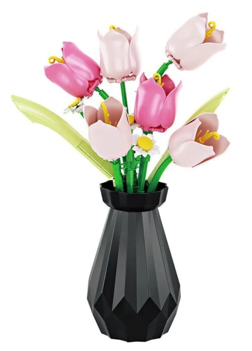 Bó hoa Tulip lắp ghép DK 3025, bộ đồ chơi hoa trang trí, đồ chơi lắp ghép hoa giả, hoa giả trang trí, bó hoa giả, bó hoa giả trang trí, hoa Tulip giả, hoa Tulip giả trang trí, 223 mảnh ghép, độ tuổi 8+, cho bé gái, vẻ đẹp tinh tế, giá tốt