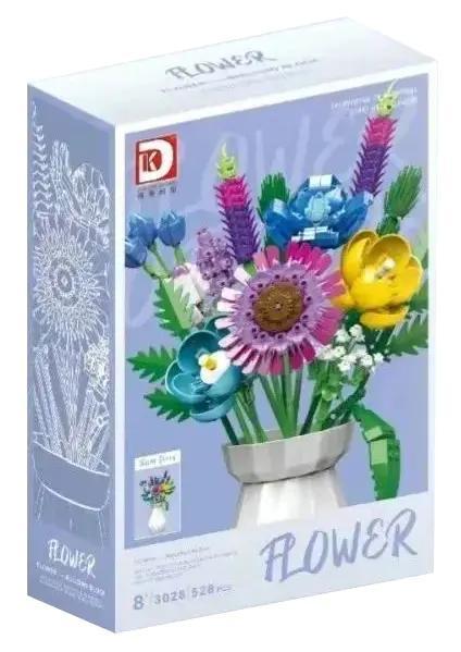 Bộ lắp ghép Bó Hoa Xếp Hình DK 3028 528 mảnh, mô hình hoa trang trí đẹp mắt, quà tặng ý nghĩa cho con gái 8 tuổi, giá tốt