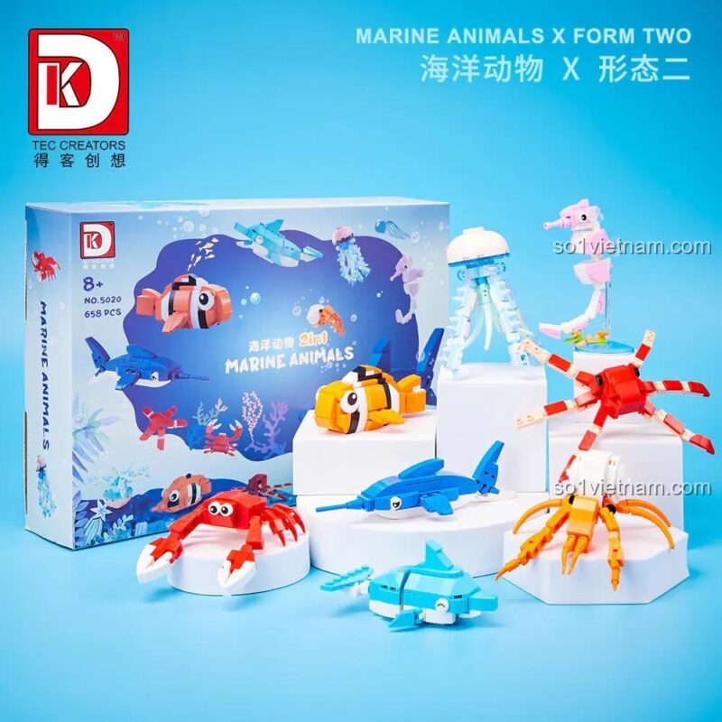 đồ chơi mô hình Cá hề DK5020 form hai chất lượng cao cho bé 8 tuổi