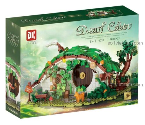 Hộp đồ chơi mô hình DK 6031 Ngôi nhà Hobbit Bag End, bộ lắp ghép chất lượng cao cho bé trai và bé gái 8 tuổi.