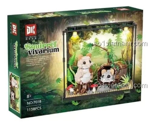 Hộp sản phẩm Lồng hamster sinh thái DK 7018 bộ lắp ghép đồ chơi sáng tạo cho bé 8 tuổi