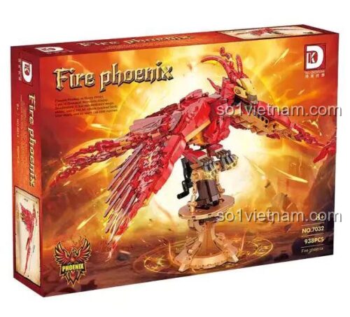 Hộp sản phẩm bộ lắp ghép Phượng Hoàng Lửa DK 7032, đồ chơi xây dựng Harry Potter cho bé 8 tuổi