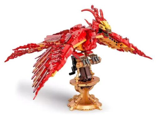 Mô hình Phượng Hoàng Lửa DK 7032 với cánh và đầu xoay linh hoạt, đồ chơi xếp hình Harry Potter cho bé 8 tuổi