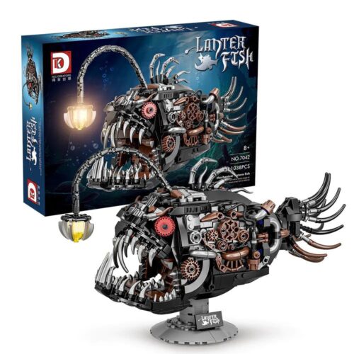 Hộp sản phẩm bộ lắp ghép Cá Đèn Lồng Cơ Khí DK 7042. Đồ chơi mô hình Steampunk độc đáo cho bé trai 8 tuổi, giá rẻ.