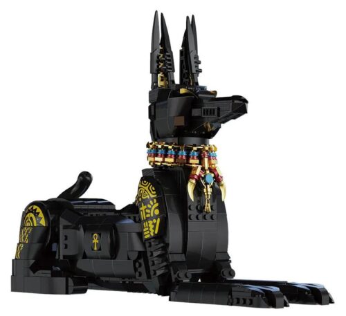 Bộ lắp ghép Chó Pharaoh Ai Cập DK 7066, đồ chơi mô hình Linh vật Chó Ai Cập, 1208 chi tiết, đầu xoay, chân cử động, cho bé trai 8 tuổi, giá tốt