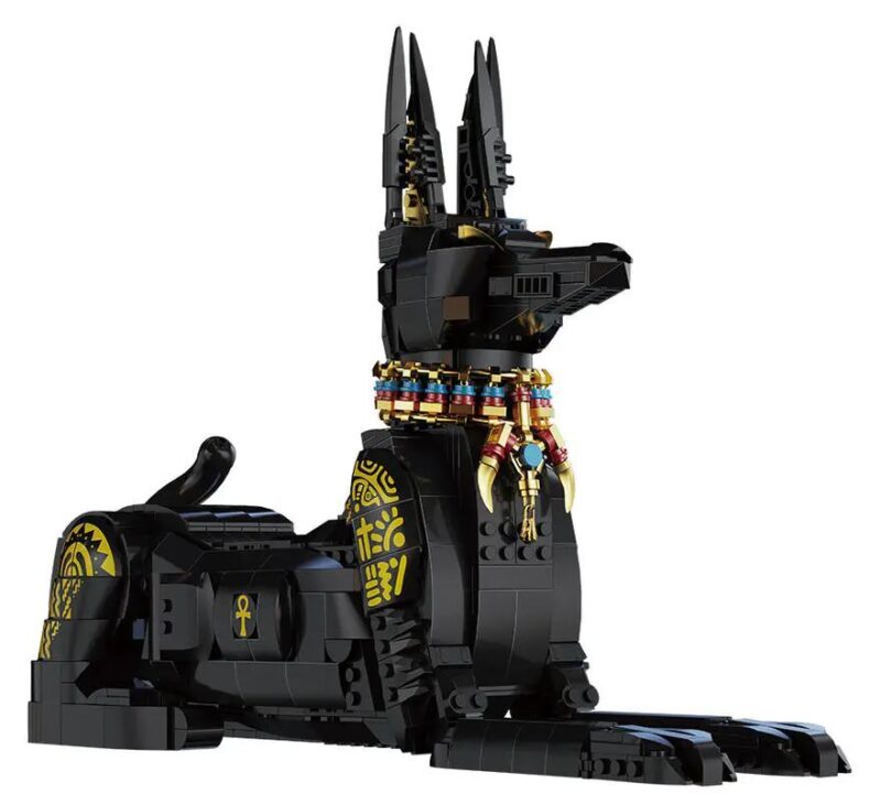 Bộ lắp ghép Chó Pharaoh Ai Cập DK 7066, đồ chơi mô hình Linh vật Chó Ai Cập, 1208 chi tiết, đầu xoay, chân cử động, cho bé trai 8 tuổi, giá tốt