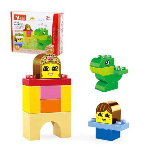 Bộ đồ chơi DUBIE 142 Công chúa và những người bạn với 15 mảnh ghép, phù hợp cho bé gái 3 tuổi, giúp phát triển kỹ năng sáng tạo và phối hợp tay mắt.