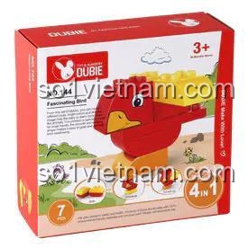 Bộ đồ chơi DUBIE 144 Chim Sắc Màu lắp ráp 4 kiểu cho bé 3 tuổi