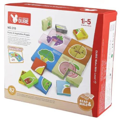 Hộp bộ xếp hình trái cây và rau củ DUBIE 310