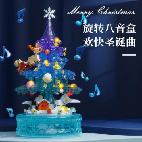 Cây Thông Noel Âm Nhạc Bằng Kính Dumeca D1004 - Bộ lắp ghép Cây Thông Noel Giáng Sinh