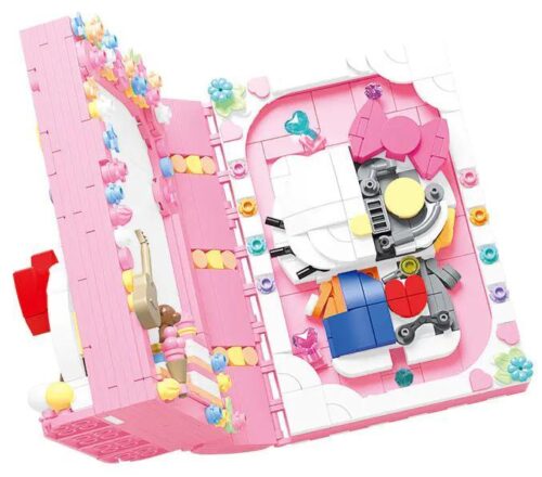 Dumeca D3005 Bộ lắp ghép Sách Phép Thuật Hello Kitty, Mô hình Sách Phép Thuật Hello Kitty mở rộng, Đồ chơi xếp hình Hello Kitty cho bé gái 6 tuổi, Ký Ức Tuổi Thơ, Giá tốt