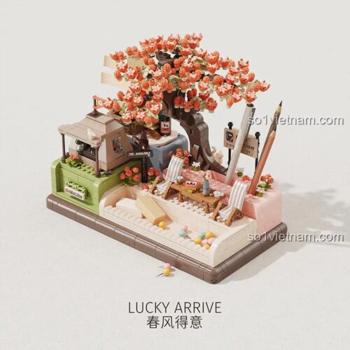Mô hình EMUE EM0006 Lucky Arrive "Xuân Phong Đắc Ý" - Mô hình thư giãn cho bàn làm việc, đồ chơi lắp ghép sáng tạo