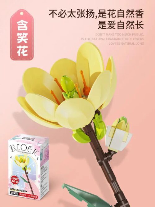 Femibox S2251 Chậu cây mọng nước bộ đồ chơi 58 mảnh ghép cho bé gái 8 tuổi