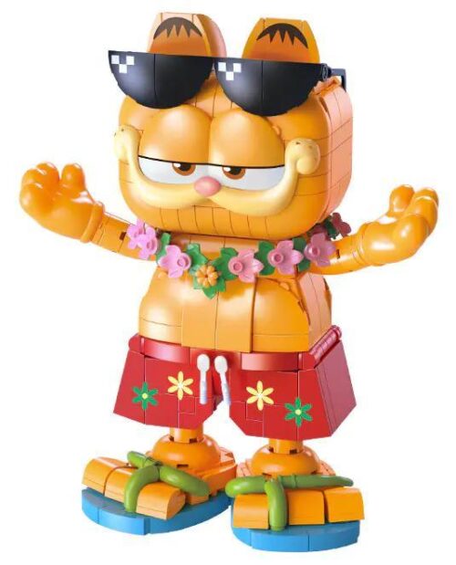 Mô hình Garfield Family S44026 đi biển, bộ lắp ghép Garfield Family, đồ chơi mô hình Garfield Family, Femibox S44026, 850 mảnh, độ tuổi 8+