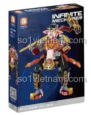 Hộp sản phẩm bộ lắp ghép Forange FC1536 Tây Du Cơ Giáp 2.0 Trư Bát Giới, đồ chơi xây dựng cho bé trai 6 tuổi