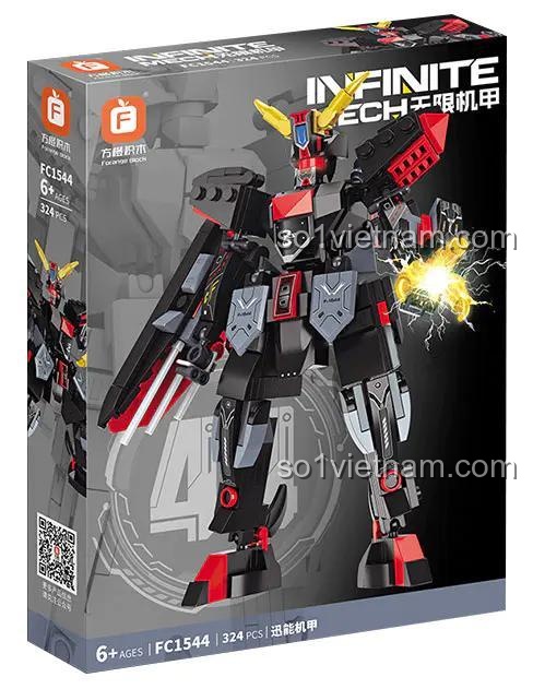 Hộp sản phẩm robot biến hình Forange FC1544 Cao Năng Cơ Giáp 2.0: Tuấn Năng Cơ Giáp, đồ chơi lắp ráp cho bé trai 6 tuổi, 324 chi tiết, giá tốt