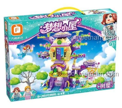 Hộp đồ chơi xếp hình Forange FC3501 Lâu Đài Cây Cổ Tích, món quà tuyệt vời cho con gái.