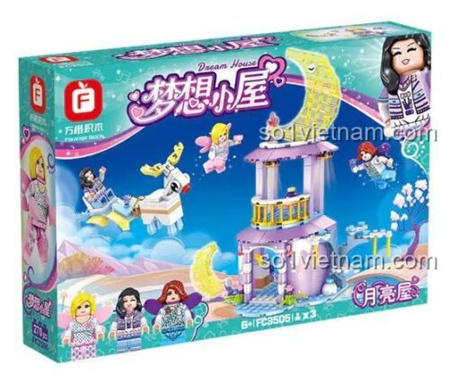 Hộp đồ chơi xếp hình Forange FC3505 Lâu Đài Mặt Trăng, món quà tuyệt vời cho con gái 6 tuổi.