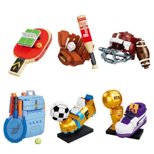 Bộ lắp ghép Forange FC8161 Bộ dụng cụ thể thao 6 mẫu, đồ chơi lắp ráp mô hình thể thao cho bé trai bé gái 6 tuổi, giá tốt