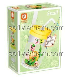 Hộp sản phẩm Forange FC8322 Mô hình ốc sên, bộ lắp ghép sáng tạo cho bé 6 tuổi, 139 chi tiết, tương thích LEGO®, giá tốt
