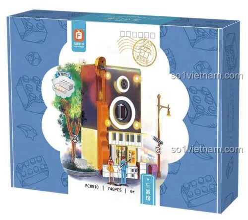 Hộp đồ chơi lắp ráp Forange FC8510 Cửa Hàng Nhạc Cụ, bộ lắp ghép Nhà Mơ Ước 746 chi tiết, quà tặng bé gái 6 tuổi.