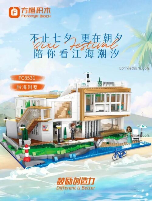 Toàn cảnh Ngôi nhà mơ ước: Biệt thự ven biển FC8531 của Forange Block với khung cảnh biển lãng mạn, phù hợp cho bé gái 6 tuổi