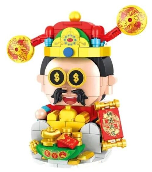 Mô hình Tài Thần May Mắn FC8612 lắp ráp từ Forange, đồ chơi xây dựng cho bé 6 tuổi, trang trí Tết, có thể xoay