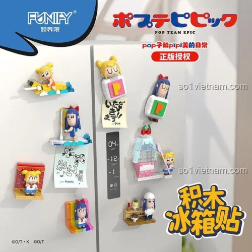 FUNIFY W8013 Bộ lắp ghép Mô hình nhân vật POP TEAM EPIC - Mô hình Popuko và Pipimi