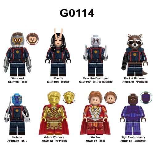 Bộ đồ chơi Vệ Binh Dải Ngân Hà 3 G-Brand G0114, set 8 minifigures chi tiết sắc nét, phù hợp bé trai bé gái 8 tuổi, giá tốt.