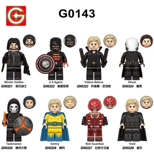 Bộ đồ chơi G-Brand G0143 Biệt Đội Thunderbolts, 8 minifigure Marvel độc đáo, phù hợp bé trai, bé gái 6 tuổi, giá tốt.