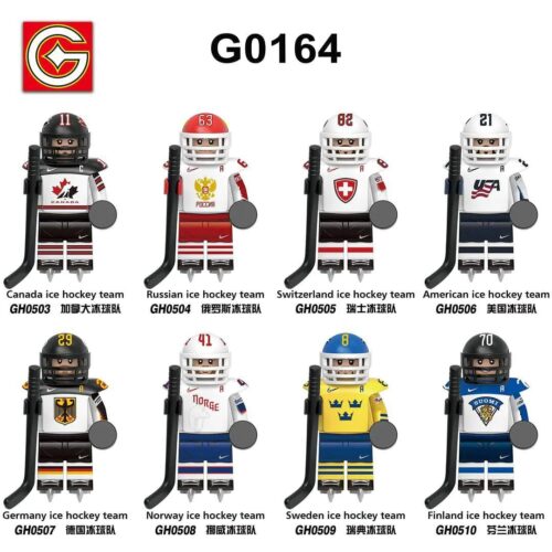Bộ đồ chơi G brand G0164 8 Minifigure Vận động viên Khúc Côn Cầu Băng chi tiết sắc nét, chất lượng cao cho bé trai 6 tuổi giá tốt.