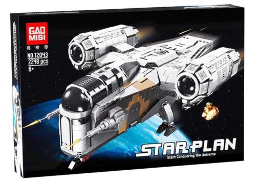 Tàu con thoi Razor Crest Starplan T2043 2248 mảnh ghép, đồ chơi xây dựng Star Wars cho bé trai 6 tuổi