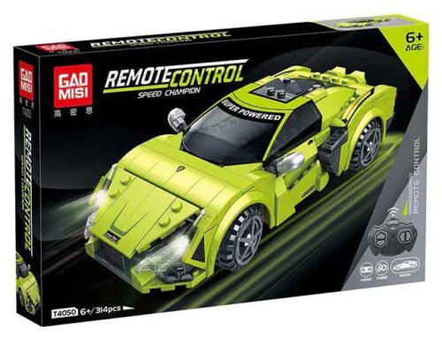 Bộ đồ chơi GAO MISI T4050 Siêu xe Lamborghini Điều khiển từ xa, 344 mảnh, phù hợp cho bé trai 8 tuổi, màu xanh lá chủ đạo, có đèn LED phía trước, giá tốt
