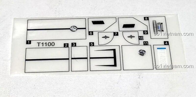 Bộ decal đi kèm bộ đồ chơi xe Cobra 427 mui trần GAOMISI T1100