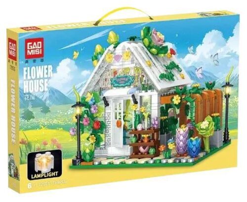 Hộp sản phẩm bộ lắp ghép Cửa hàng hoa Gaomisi T2103. Đồ chơi mô hình tiệm hoa tươi cho bé gái 6 tuổi, giá rẻ.