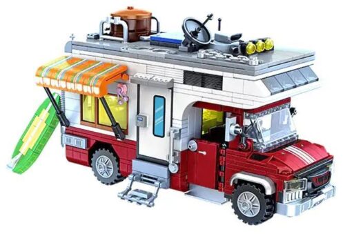 Hộp bộ lắp ghép Xe Cắm Trại GAOMISI T2108, đồ chơi mô hình Xe Cắm Trại Du Lịch cho bé 6 tuổi, giá tốt