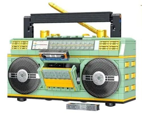 Bộ lắp ghép Đài Radio Cổ Điển Gaomisi T2111, mô hình boombox thập niên 80 chi tiết, đồ chơi sáng tạo cho bé 6 tuổi, giá rẻ.