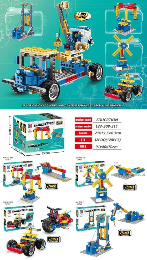 Mô hình Cần cẩu từ Bộ Lắp Ghép Robot Xây Dựng 2in1 GFD 123-508