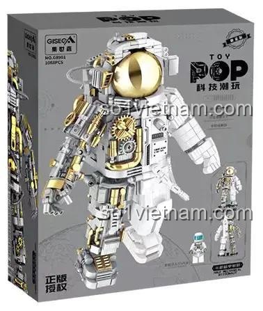 Hộp bộ xếp hình Phi Hành Gia Cơ Khí GISEGA G8901, đồ chơi xây dựng Mô Hình Phi Hành Gia Robot cho con trai 14 tuổi, giá rẻ