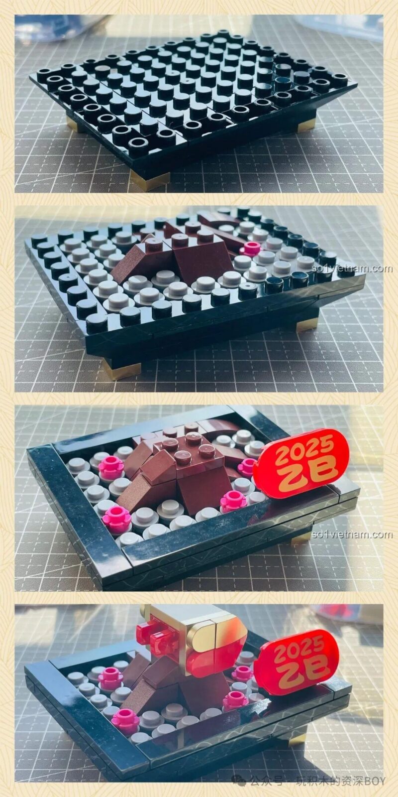 Các gói hàng Rắn May Mắn Gobricks G2501, bộ lắp ghép Rắn Phong Thủy, đồ chơi mô hình Rắn Tài Lộc, Rắn Phát Tài, 358 mảnh, 14 tuổi