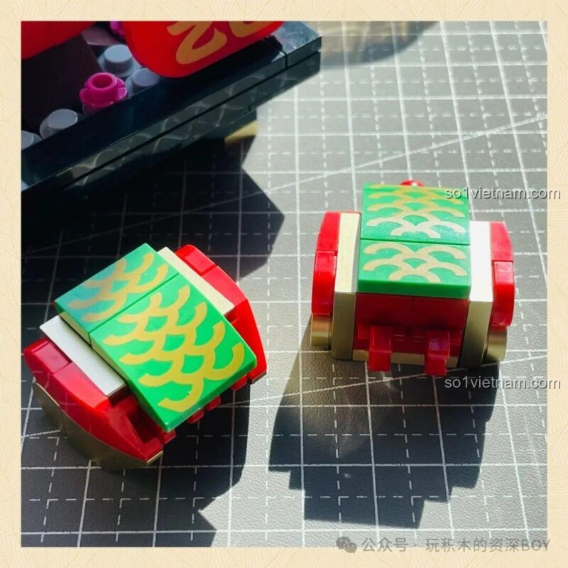 Các mảnh vàng Rắn May Mắn Gobricks G2501, bộ lắp ghép Rắn Phong Thủy, đồ chơi mô hình Rắn Tài Lộc, Rắn Phát Tài, 358 mảnh, 14 tuổi