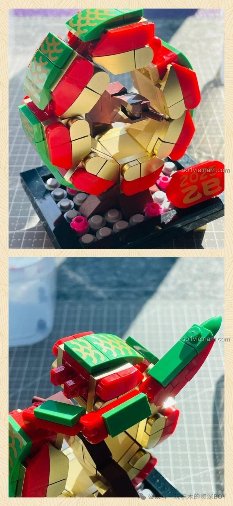 Lắp ghép cây mai Rắn May Mắn Gobricks G2501, bộ lắp ghép Rắn Phong Thủy, đồ chơi mô hình Rắn Tài Lộc, Rắn Phát Tài, 358 mảnh, 14 tuổi