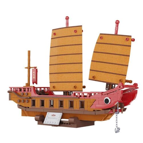 Bộ lắp ghép Thuyền Đầu Đỏ GOQI GQ-3008, đồ chơi mô hình thuyền buồm cổ cho bé trai 6 tuổi, giá tốt