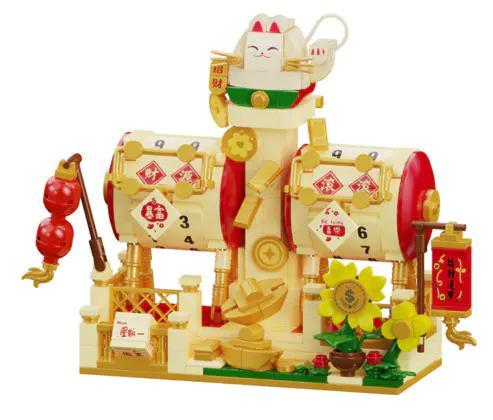 Mô hình Lịch Vạn Niên GOQI GQ-3018, bộ lắp ghép Mô hình Lịch Vạn Niên với Mèo Thần Tài vẫy tay, phù hợp bé gái 6 tuổi, giá tốt