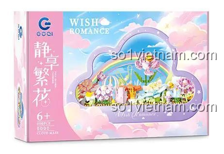 Hộp đồ chơi mô hình Vườn hoa mini lắp ghép GOQI 3046, món quà giá rẻ ý nghĩa cho bé gái.