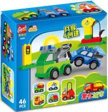 Bộ lắp ghép GOROCK 1035 Thành phố bận rộn 46 mảnh cho bé 3 tuổi