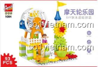 Hộp sản phẩm GOROCK 1084 Vòng quay khổng lồ, 93 mảnh ghép, đồ chơi giáo dục cho bé 3 tuổi, giá tốt