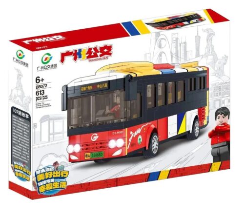 Hộp bộ lắp ráp Xe Buýt Tuyến 107 Quảng Châu Guangzhou Bus Group BB072, đồ chơi cho bé trai 6 tuổi giá rẻ.