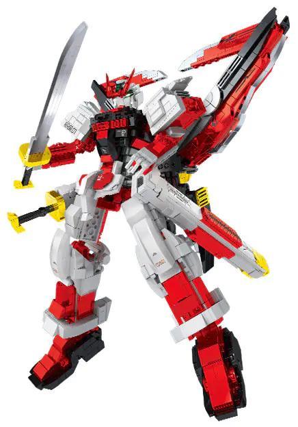 bộ lắp ráp Cơ Giáp Quỷ Đỏ Tối Thượng, đồ chơi mô hình Guanji BB802, mô hình mecha màu đỏ trắng, cho bé trai 6 tuổi, giá tốt